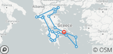  27 Day Circle Tour Greece at UNESCO\'s Sites &amp; Greek Islands of Corfu, Mykonos, Delos, Santorini - 22 destinations 