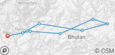  Bhutan Kulturreise inkl. 2-tägige Wanderung Bumthang-Tal - 10 Destinationen 