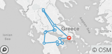  Griechenland für Selbstfahrer inkl. Mykene, Delphi, Olympia &amp; Meteora - 4 Tage - 13 Destinationen 