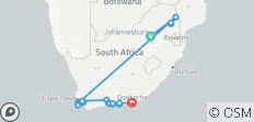  Voyage privé sur mesure de 12 jours en Afrique du Sud et sur la Route des jardins, départ quotidien - 22 destinations 