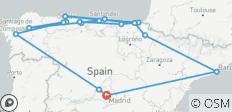  Nordspanien (Kleingruppenreise, bis Madrid) - 18 Destinationen 