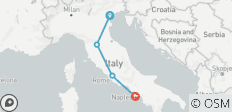  Venedig, Florenz, Rom, Sorrent: Signature (4* Hotels) klimaneutrale Rundreise mit dem Zug - 4 Destinationen 