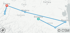  Gastronomische reis van Emilia Romagna - 7 dagen - 8 bestemmingen 
