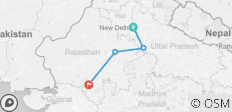  Goldenes Dreieck Tour inkl. Stadt der Seen, Udaipur - 4 Destinationen 