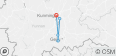  Erstaunliches Yunnan - Kunming, Rotes Land, Jianshui, Yuanyang - 8 Tage - 4 Destinationen 
