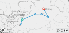  Zuidelijke Xinjiang 12-daagse rondreis: Kashgar, Tashkurgan, Hetian, Taklimakan woestijn, Kuqa, Turpan, Urumqi - 7 bestemmingen 
