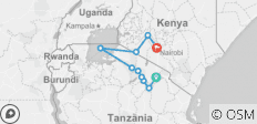  Safari de 10 jours avec le meilleur de la Tanzanie et du Kenya - Moyen de gamme - 10 destinations 