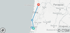  Viaje de 9 días Santiago y San Pedro de Atacama - 8 destinos 