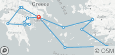  Quer durch Griechenland mit Kreuzfahrt - 4 Nächte (15 Destinationen) - 15 Destinationen 