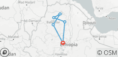  6 Days Addis Ababa - Bahir Dar - Simien Mountains NP - Gonder - Lalibela - Addis Ababa - 6 destinations 