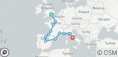  Mittelmeer-Rundreise - Start London (17 Tage) - 14 Destinationen 