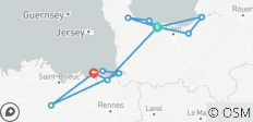  Reise in die Normandie und Bretagne - Kleingruppe (7 Tage) - 13 Destinationen 