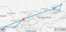  Schatten van de Zijderoute: Kazachstan &amp; Oezbekistan - 8 bestemmingen 