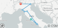 Italy Rail Express Tour - 8 destinations 
