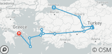  Le meilleur de la Turquie et de la Grèce avec des excursions sur les îles (petit groupe) - 18 destinations 