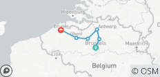  Cycling from Brussels to Bruges - 6 destinations 