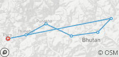  West- und Zentral-Bhutan Rundreise - 7 Destinationen 