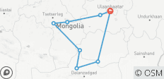  Circuit sur mesure en Mongolie avec guide et chauffeur privés - 8 destinations 