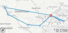  Usbekistan: Die ausführliche Reise mit Ferganatal - 9 Destinationen 
