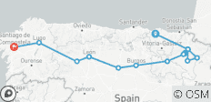  Noord-Spanje: Hoogtepunten langs de Camino de Santiago - 15 bestemmingen 