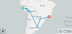  Südamerika: Höhepunkte in Peru, Bolivien, Argentinien und Brasilien - 18 Destinationen 