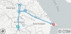  Armenia, Georgia, Azerbaijan: Relaxed experience - 14 destinations 
