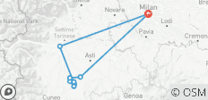  Minivan Entdeckungsreise: Piedmont - 6 Tage/5 Nächte - 10 Destinationen 