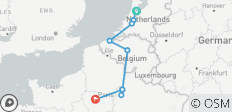  Niederlande, Belgien &amp; Frankreich (Amsterdam nach Paris) - 9 Destinationen 