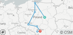  Discovering Poland Warsaw, Gdansk, Torun, Wroclaw &amp; Krakow (Warsaw to Krakow) (Standard) - 8 destinations 