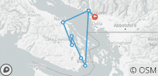 3-daagse privé rondreis Vancouver-Victoria, Chaistmus, Duncan, Nanaimo - 9 bestemmingen 