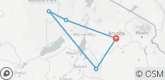  Circuit de 5 jours en milieu de gamme à Tarangire, Serengeti et Ngorongoro - 5 destinations 