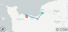  Normandie Wanderung von Honfleur bis Bayeux - 4 Destinationen 