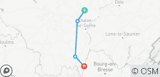  Radreise durch die Weinberge von Beaune bis Macon - 4 Destinationen 