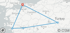  Circuito de 4 días por Turquía: Capadocia, Pamukkale y Éfeso - 5 destinos 