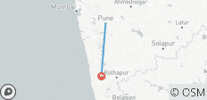  Von Pune zum Koyna Naturschutzgebiet, Kolhapur, Belgaum &amp; Goa Strandreise - 2 Destinationen 
