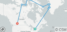  Northwest Passage (from Toronto to Calgary) - 13 destinations 