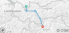  Alpenüberquerung Oberstdorf - Meran mit Hotelkomfort individuell (7 Tage) - 6 Destinationen 
