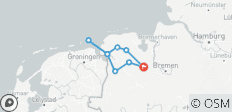  Kreuzfahrt durch Ostfriesland- Radtour auf der Insel Borkum und Besuch der Meyer Werft (8 Tage) - 9 Destinationen 