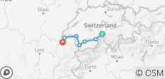  Rhone Route: Oberwald - Genf 8 Tage (8 Tage) - 7 Destinationen 