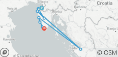 Radreise Istrien - von Triest nach Pula (8 Tage) - 13 Destinationen 