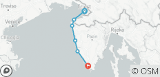 Fietsreis Istrië - van Triëst naar Pula (8 dagen) - 6 bestemmingen 