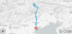  Italy - From Cortina to Venice Through the Prosecco region 8 Days - 9 destinations 