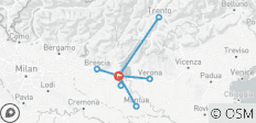  Sternfahrt Gardasee - Trient, Verona, Mantua und Brescia - 4**** Hotel (7 Tage) - 11 Destinationen 