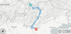  Carril bici del Adigio: Lago de Reschen - Verona en 9 días (9 días) - 8 destinos 