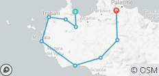  Biken zwischen Berg und Meer in Sizilien in 9 Tagen (9 Tage) - 9 Destinationen 