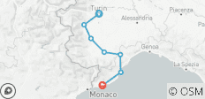  Turin - Sanremo: Vom Alpenpanorama an die Blumenriviera (8 Tage) - 7 Destinationen 