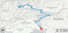  Radreise von den Dolomiten nach Triest (8 Tage) - 17 Destinationen 