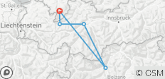  Alpenüberquerung Oberstdorf - Meran mit Hotelkomfort (7 Tage) - 5 Destinationen 