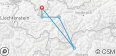  Alpenovertocht Oberstdorf - Merano met hotelcomfort (7 dagen) - 5 bestemmingen 