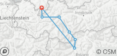  8samen alpenoversteek Oberstdorf - Meran met hotelcomfort (7 dagen) - 7 bestemmingen 